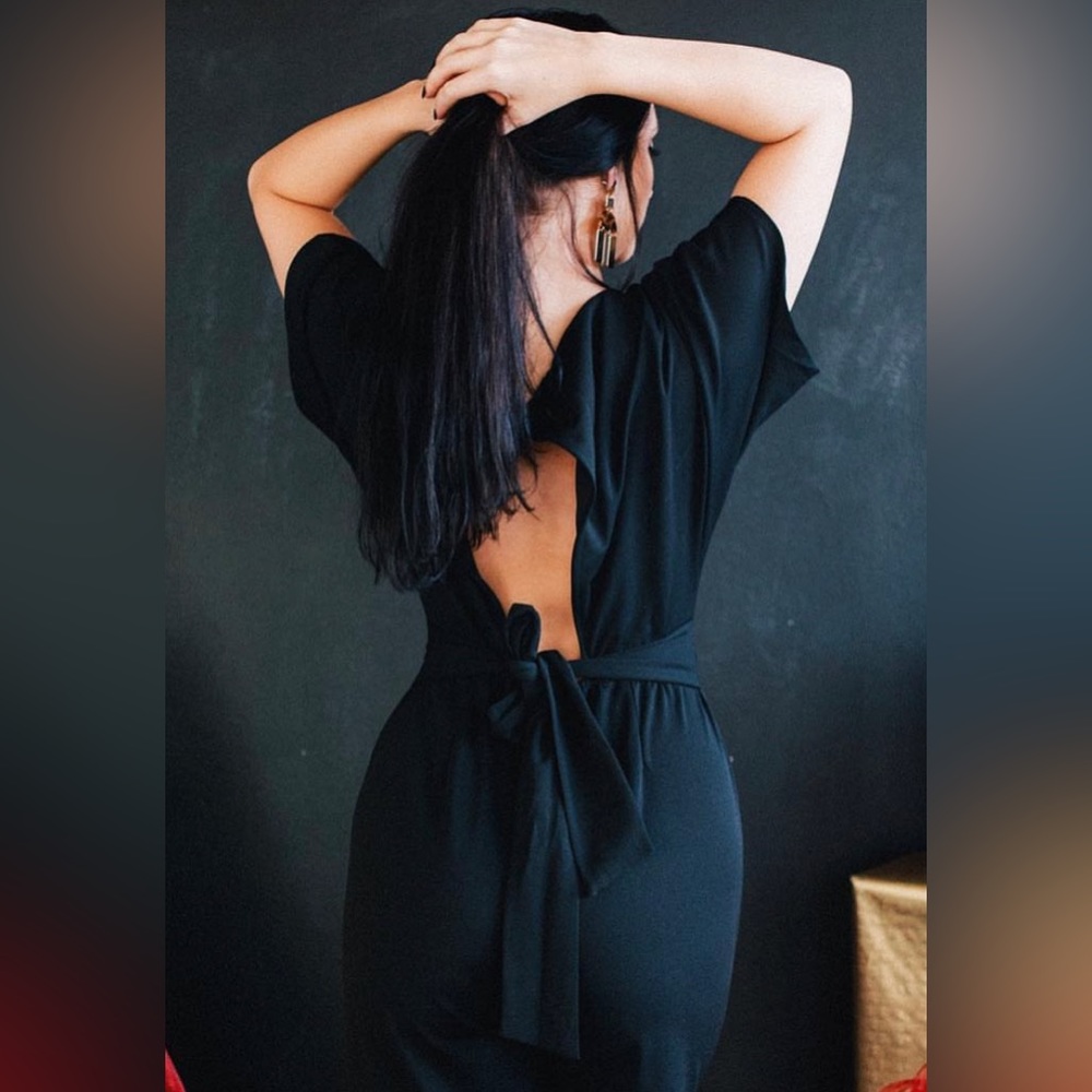 NEW Black open back Jumpsuit